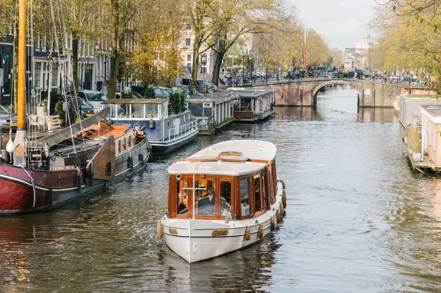 Private group boat on the Amsterdam canals